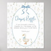 Gekke Gans Bloemen Luier Raffle Poster (Voorkant)