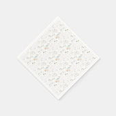 Gekke Gans Blue Bow Floral Baby shower Servet (Hoek)