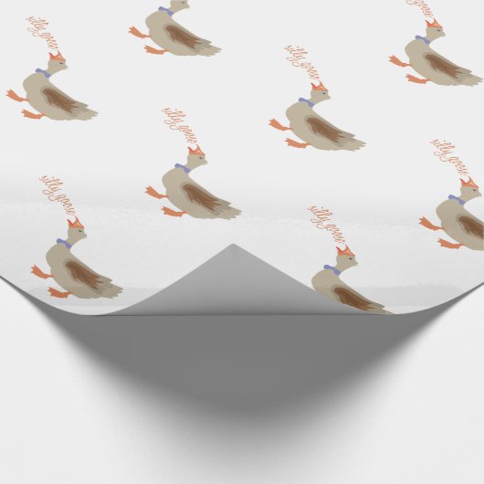 Gekke gans cadeaupapier (Hoek)