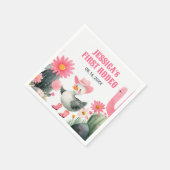 Gekke Gans Eerste Rodeo Westerne Kinderen Verjaard Servet (Hoek)