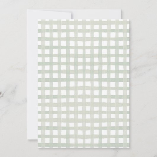 Gekke Gans Eerste Verjaardag Groene Foto Uitnodigi Kaart (Achterkant)