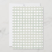 Gekke Gans Eerste Verjaardag Groene Uitnodiging (Achterkant)