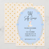 Gekke Gans Eerste Verjaardag Kaart (Voorkant / Achterkant)