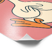 Gekke gans, eigenzinnige, grappige Cartoon gans Foto Afdruk (Hoek)
