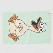 Gekke gans, eigenzinnige, grappige Cartoon gans Golfhanddoek (Horizontaal)