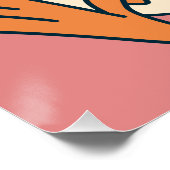 Gekke gans, eigenzinnige, grappige Cartoon gans Perfect Poster (Hoek)