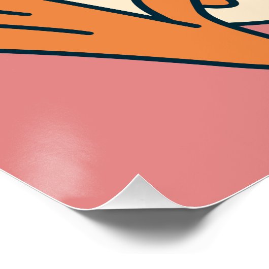 Gekke gans, eigenzinnige, grappige Cartoon gans Perfect Poster (Hoek)