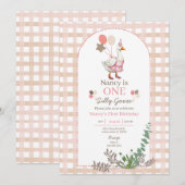 Gekke Gans Elke Leeftijd Verjaardag Bruin Uitnodig Kaart (Voorkant / Achterkant)