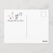 Gekke Gans Familie Rood, Wit & Losse 4th of July Briefkaart (Achterkant)