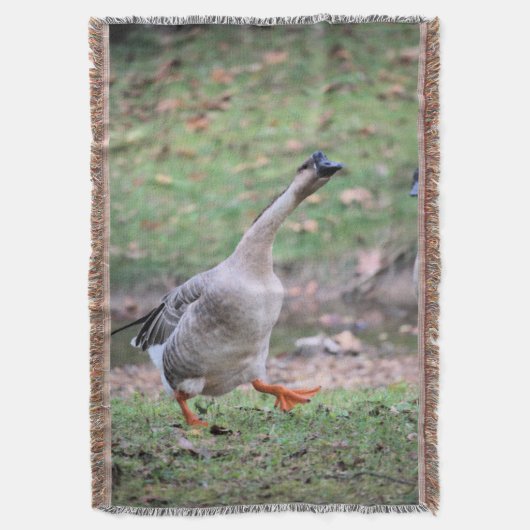 Gekke gans fleece deken (Voorkant Verticaal)