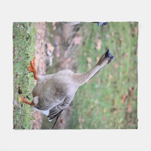 Gekke gans fleece deken (Voorkant (Horizontaal))