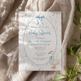 Gekke Gans  Floral Boy Baby shower Kaart