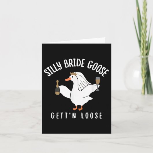 Gekke Gans Gettin Losse bruid Squad Bachelorette Kaart (Voorkant)