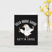 Gekke Gans Gettin Losse bruid Squad Bachelorette Kaart (Gele Bloem)