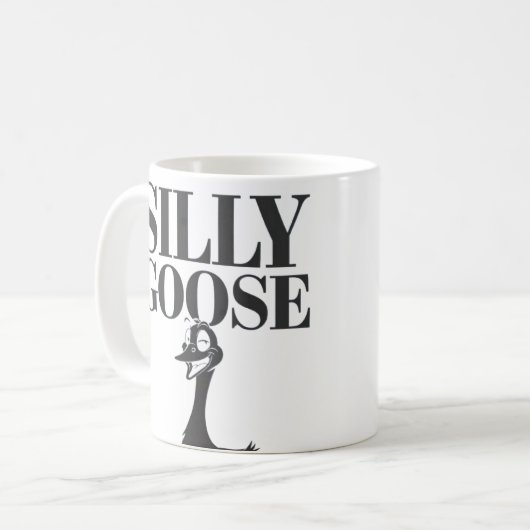 Gekke gans, grappige gans, ganzenliefhebber koffiemok (Voorkant links)