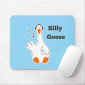 Gekke gans, grappige gans, ganzenliefhebber muismat (Met muis)