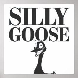 Gekke gans, grappige gans, ganzenliefhebber poster