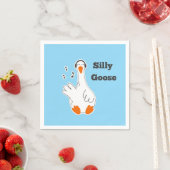 Gekke gans, grappige gans, ganzenliefhebber servet (Insitu)