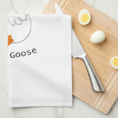Gekke gans, grappige gans, ganzenliefhebber theedoek (Quarter Fold)
