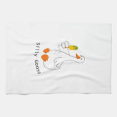 Gekke gans, grappige gans, ganzenliefhebber theedoek (Horizontaal)