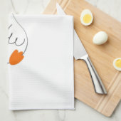 Gekke gans, grappige gans, ganzenliefhebber theedoek (Quarter Fold)