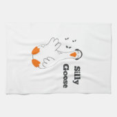 Gekke gans, grappige gans, ganzenliefhebber theedoek (Horizontaal)