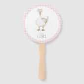 Gekke gans grillige jongen of meisje geslacht onth handwaaier (Achterkant)