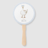 Gekke gans grillige jongen of meisje geslacht onth handwaaier (Voorkant)