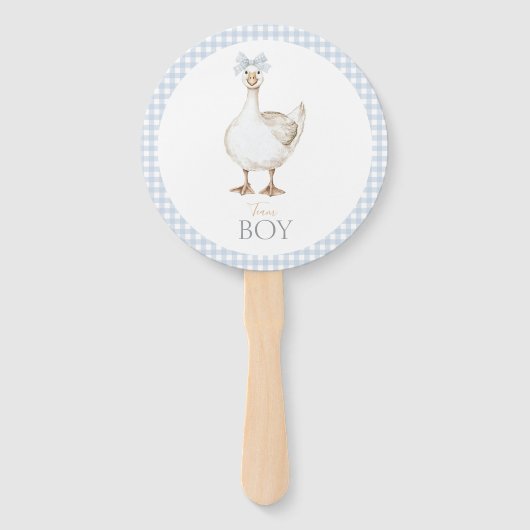 Gekke gans grillige jongen of meisje geslacht onth handwaaier (Voorkant)