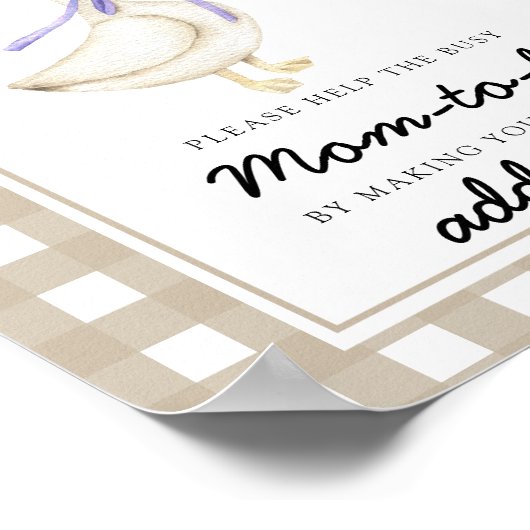 Gekke gans - Help de drukke moeder-to-be Poster (Hoek)