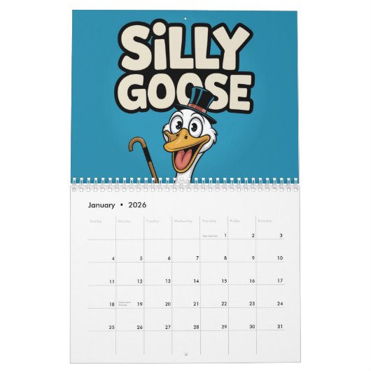 Gekke gans kalender (Jan 2026)