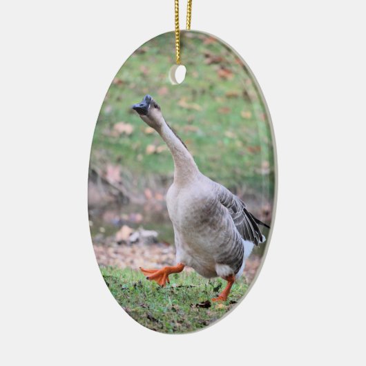 Gekke gans keramisch ornament (Links)