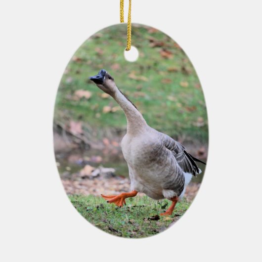 Gekke gans keramisch ornament (Achterkant)