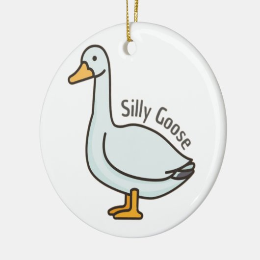 Gekke gans keramisch ornament (Links)
