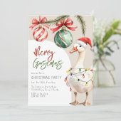 Gekke Gans Kerstfeest Kaart (Staand voorkant)