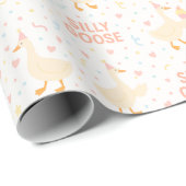 Gekke gans | Kleurrijk Confetti plezier Cadeaupapier (Rol Hoek)