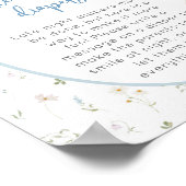 Gekke Gans Late Night Luiers Boy Baby shower Poster (Hoek)