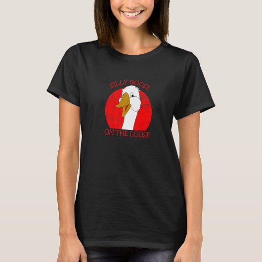 Gekke gans omkopen op de losse premie t-shirt (Voorkant)