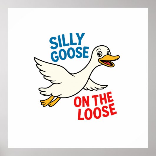 Gekke gans op de los poster (Voorkant)
