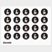 Gekke gans op de los ronde sticker (Vel)