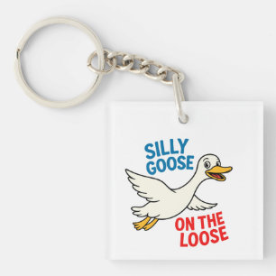 Gekke gans op de los sleutelhanger