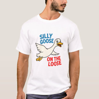 Gekke gans op de los t-shirt