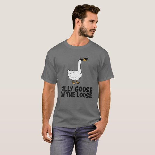 Gekke gans op de los t-shirt (Voorkant volledig)