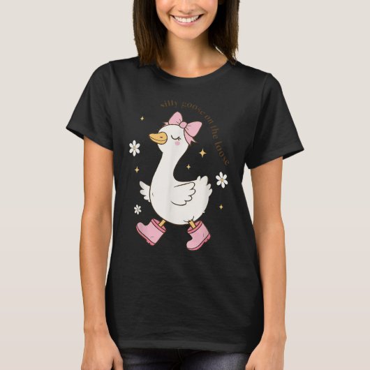 Gekke gans op de los t-shirt (Voorkant)