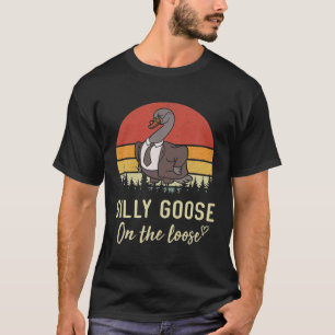 Gekke gans op de losse baas woordspeling Boerderij T-shirt