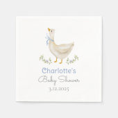 Gekke Gans op de losse Baby Boy Shower Servet (Voorkant)