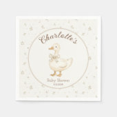 Gekke Gans op de losse Baby Boy Shower Servet (Voorkant)