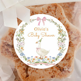Gekke Gans op de losse Baby showers Sticker