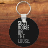 Gekke gans op de losse  Gekke gans Sleutelhanger (Voorkant)