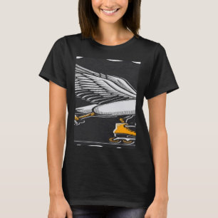Gekke gans op de losse, grappige dierlijke meme, c t-shirt